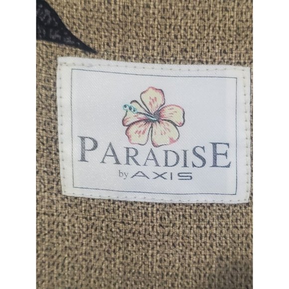 Paradise By Axis Men XL 100% Silk Hawaiian Short Sleeve Button Down Shirt - Picture 4 of 11